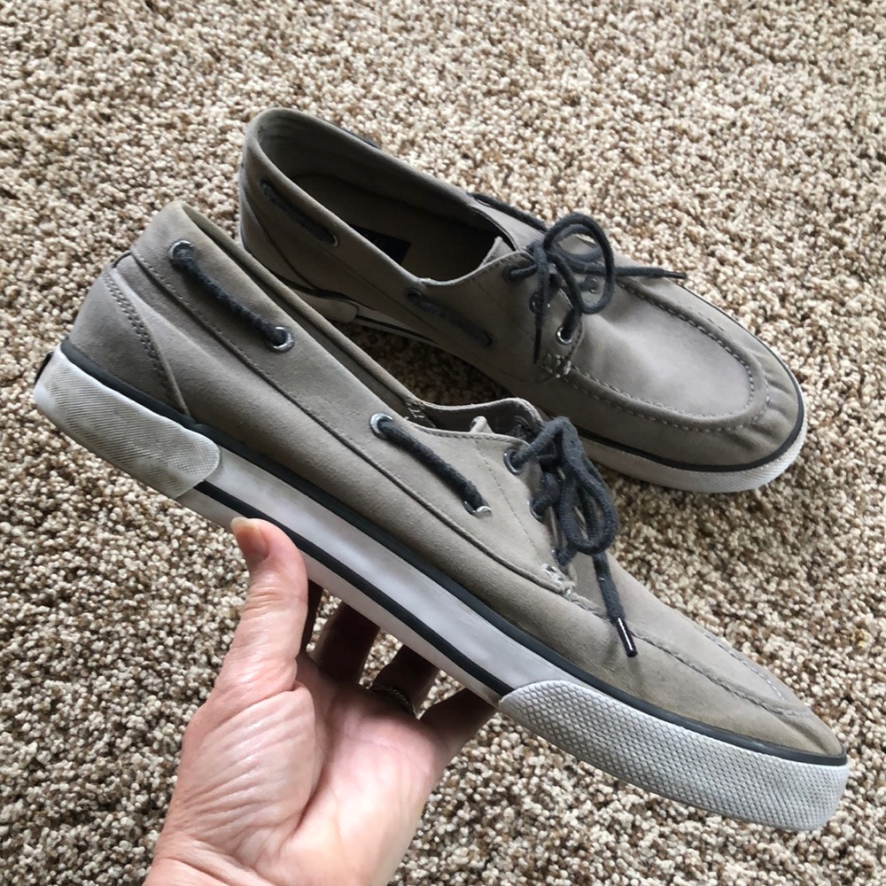 Polo by Ralph Lauren Franz Mens 11.5D Boat Shoes Canvas Sneakers Deck Shoe